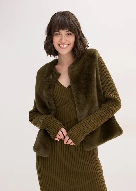 Väst i pälsimitation, bonprix