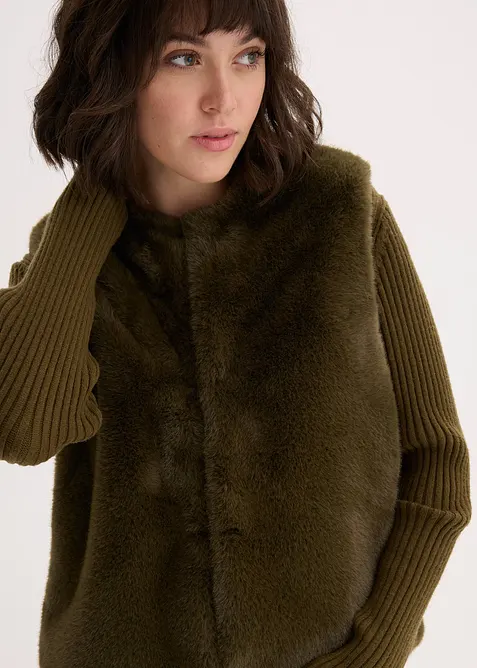 Väst i pälsimitation, bonprix