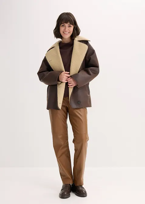 Byxa i skinnimitation med bekväm midja, bonprix