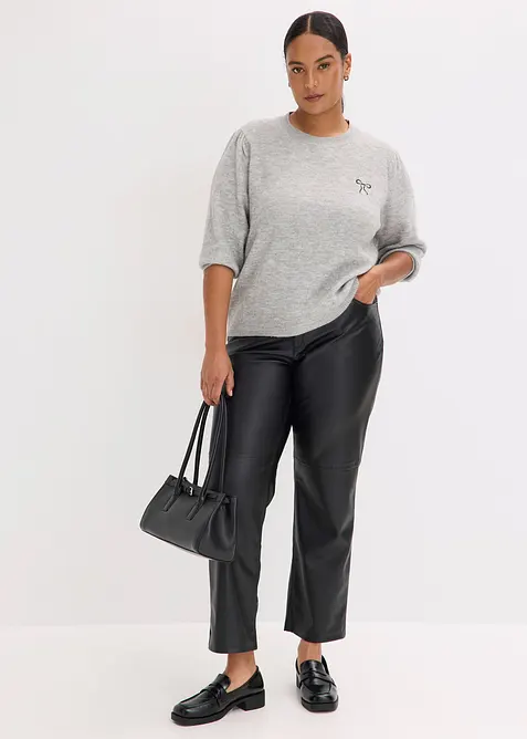 Byxa i skinnimitation med bekv&auml;m midja, bonprix