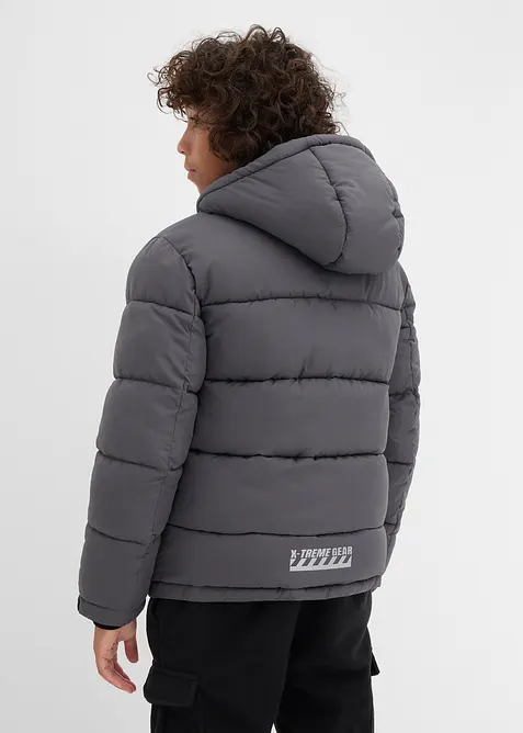 Vinterjacka med v&auml;rmande foder och huva, bonprix