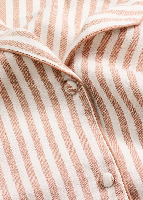 Vävd flanellpyjamas med gåvopåse, bonprix