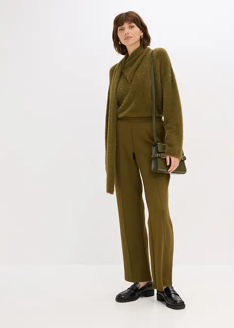 Trikåbyxa med viskos, bonprix