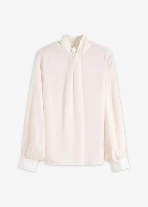Blus av satin med mjukt fall, bonprix