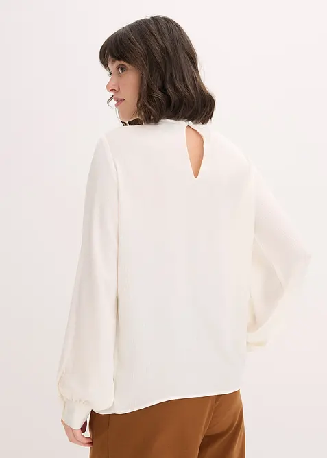 Blus av satin med mjukt fall, bonprix