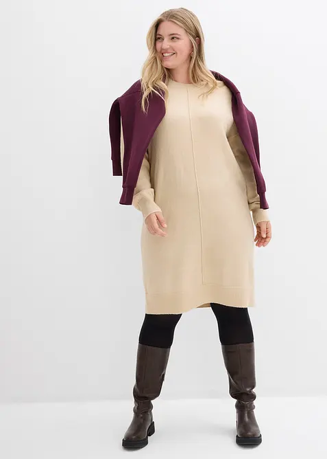 Stickad klänning, bonprix