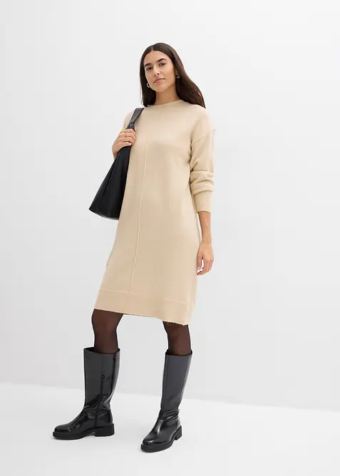 Stickad klänning, bonprix