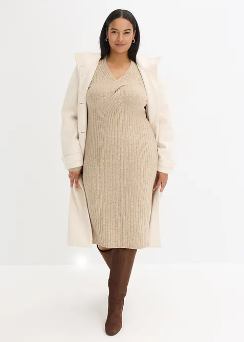 Stickad klänning, bonprix