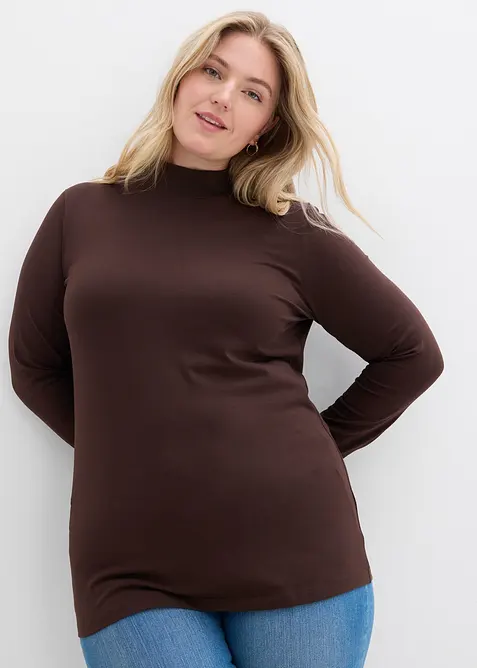 L&aring;ng&auml;rmad topp i figurn&auml;ra modell, bonprix