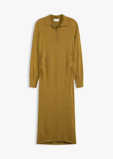 Stickad klänning i mjuk viskosmix, bonprix