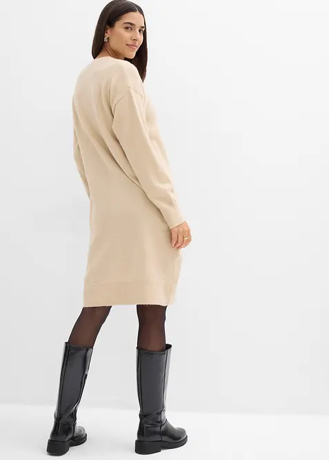 Stickad klänning, bonprix