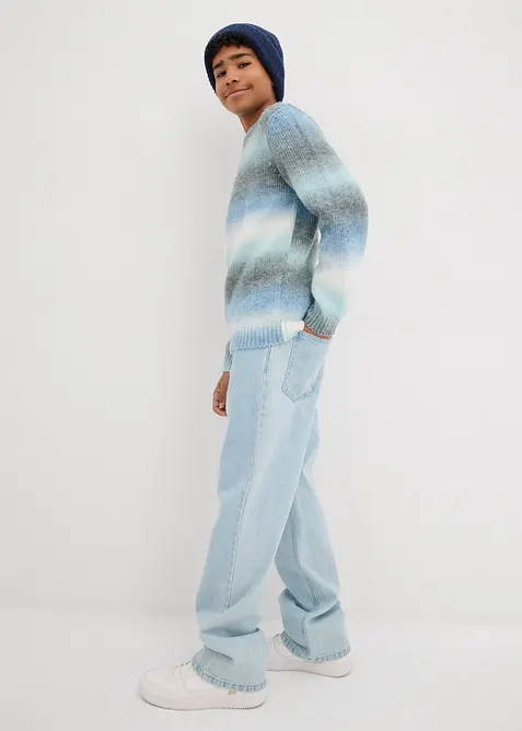 Grovstickad tröja med olika färgnyanser, bonprix