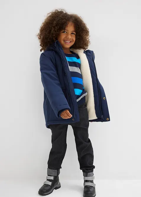 Vattenavvisande vinterparkas med teddyfoder, bonprix