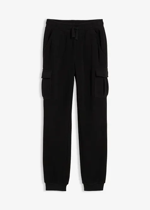 Cargobyxa i fleece, normal passform, bonprix