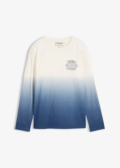 Långärmad topp av ekologisk bomull, bonprix