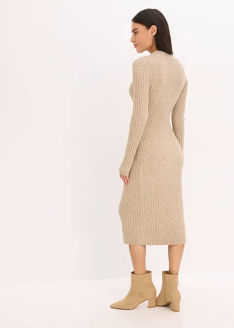 Stickad klänning, bonprix