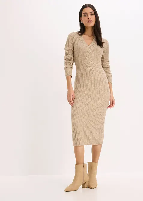 Stickad klänning, bonprix