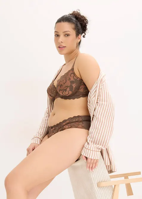 Hipstertrosa av tvåfärgad spets, bonprix