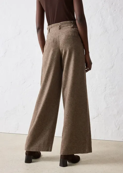 Vid byxa med gubbveck och ull, bonprix