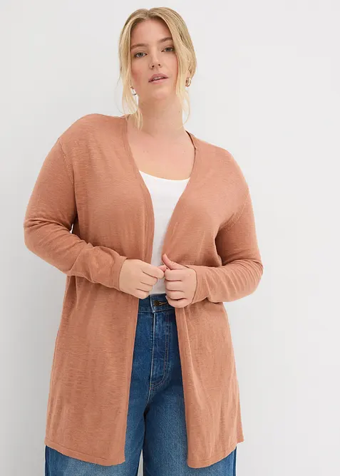 Lång cardigan utan knäppning, bonprix