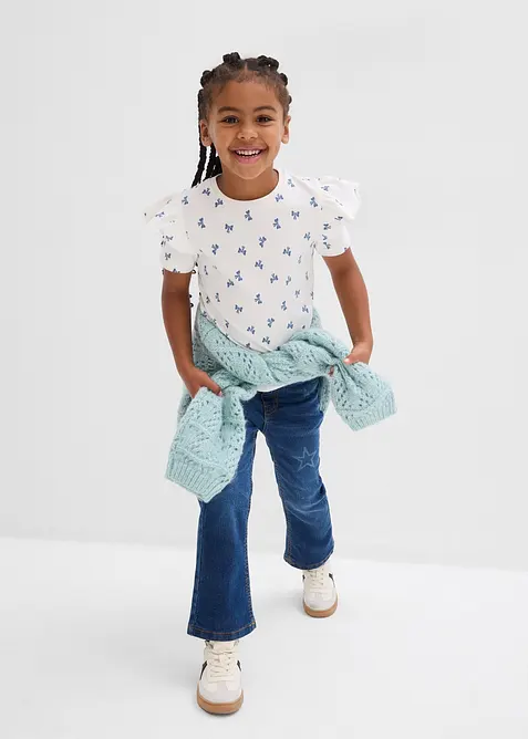 T-shirt av elastisk bomullsmix, bonprix