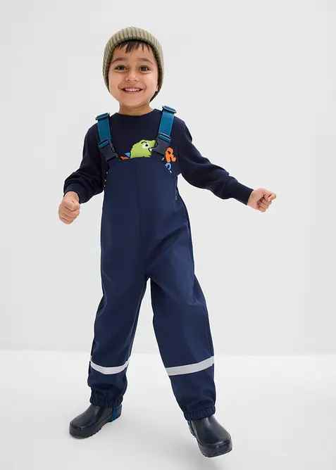 Vattenavvisande och värmande regnbyxa i softshellmaterial för barn, bonprix