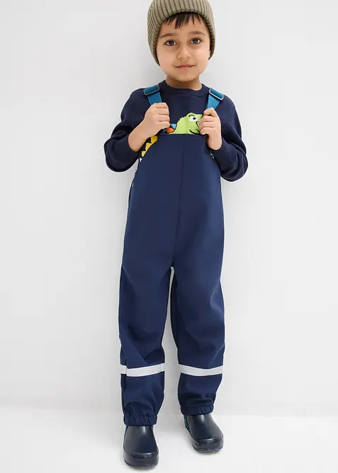 Vattenavvisande och värmande regnbyxa i softshellmaterial för barn, bonprix