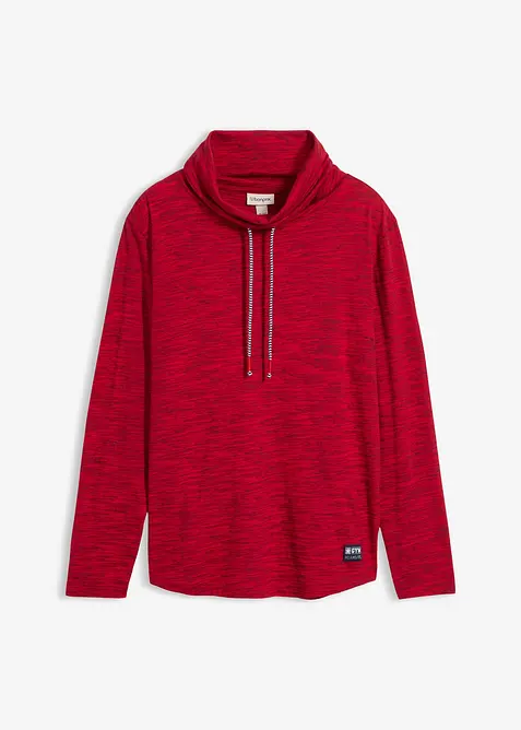 Långärmad tröja med sjalkrage, bonprix