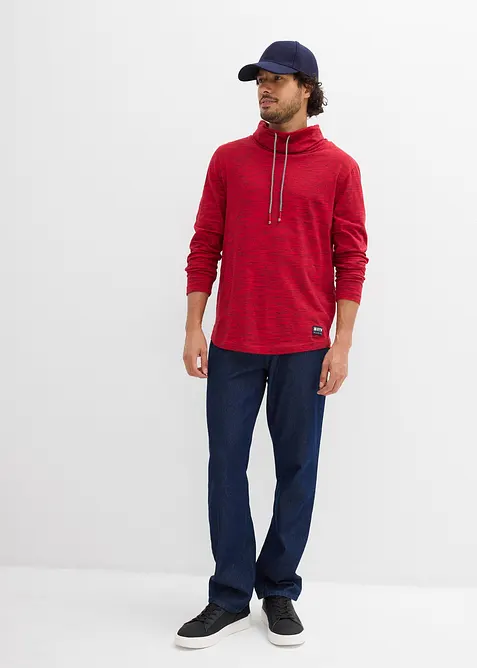 Långärmad tröja med sjalkrage, bonprix