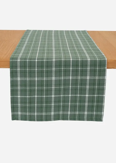 Rutig bordslöpare i ekologisk bomull, bonprix