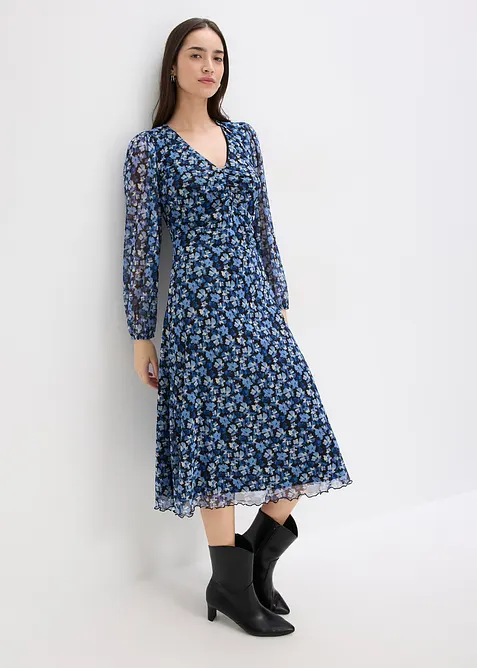 Midiklänning av mesh, bonprix