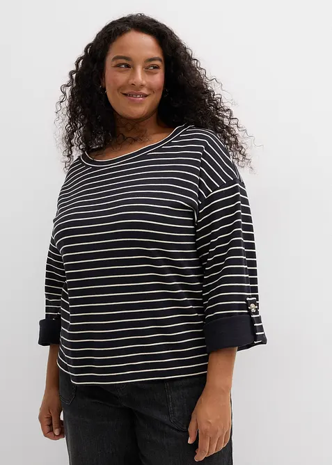 Oversized sweatshirt av ren bomull, bonprix