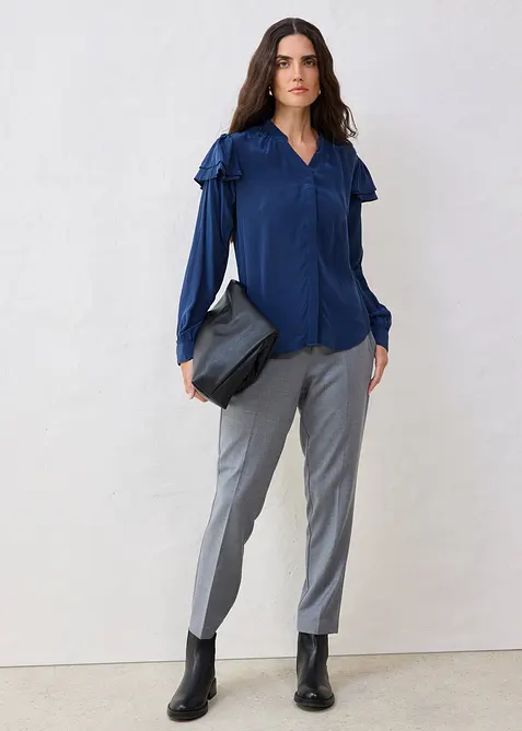 Blus med sidenandel, bonprix