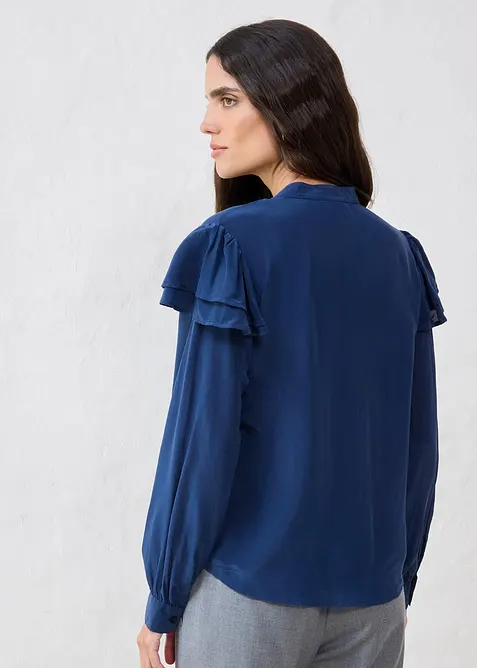 Blus med sidenandel, bonprix