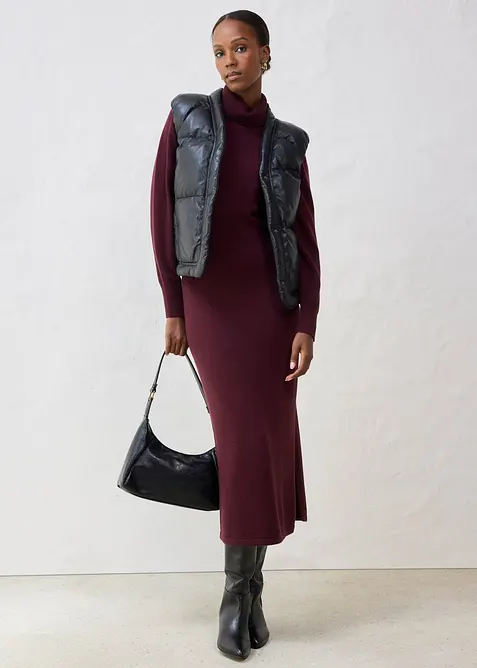 Quiltad skinnv&auml;st av lammnappa, bonprix