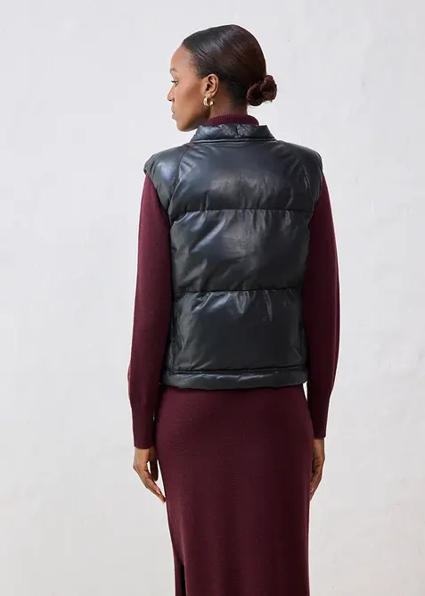 Quiltad skinnv&auml;st av lammnappa, bonprix