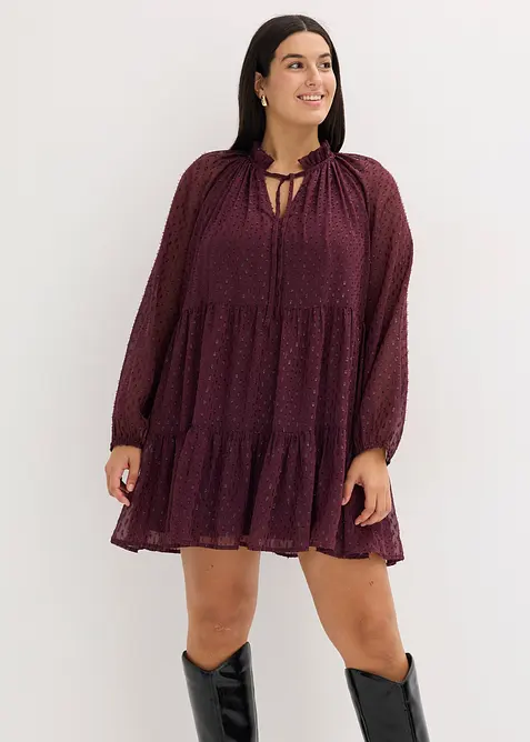 Tunikaklänning med glittrig effekt, bonprix