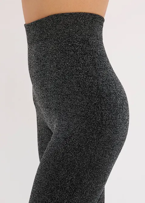 Termostrumpbyxa av fleece med glittrande trådar, bonprix