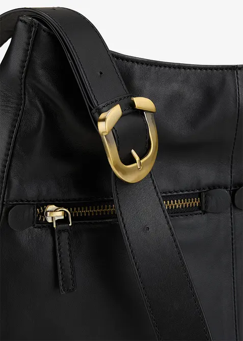 Handväska i skinn, bonprix