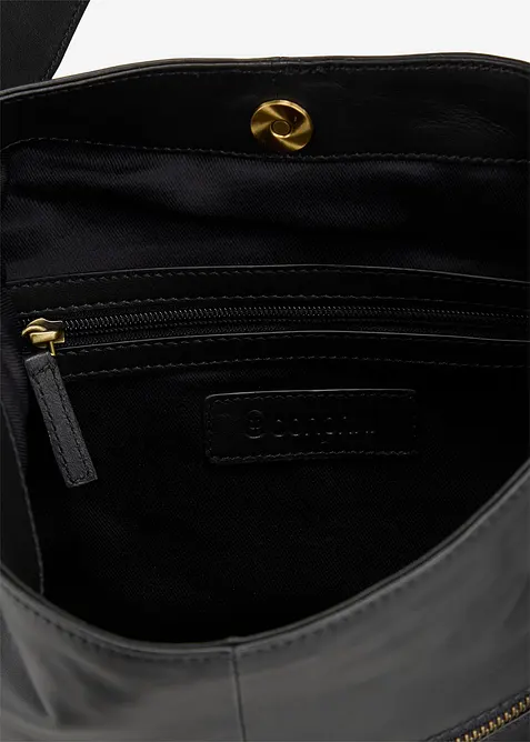 Handväska i skinn, bonprix