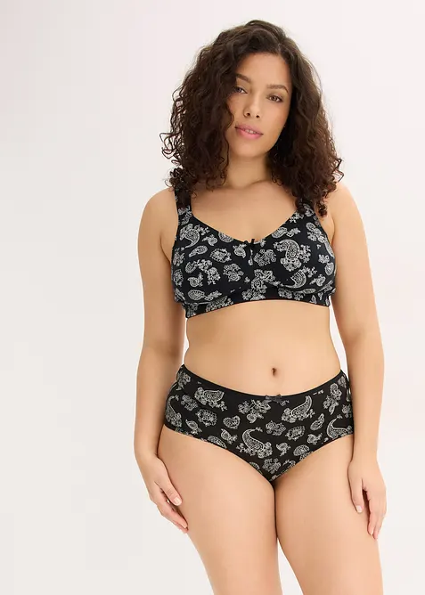 Maxihipstertrosa med ekologisk bomull (4-pack), bonprix