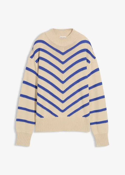 Tröja med strukturränder, bonprix