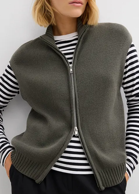 Stickad v&auml;st, bonprix