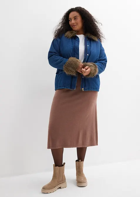 Stickad kjol, bonprix