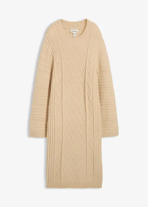 Stickad klänning, bonprix