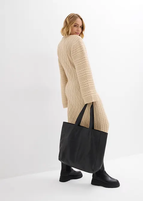 Stickad klänning, bonprix