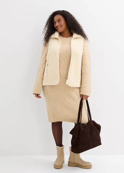 Stickad kl&auml;nning, bonprix