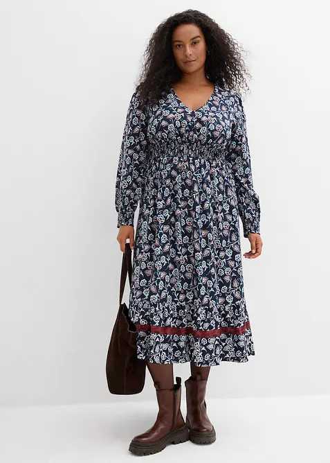 Maxiklänning i följsam viskos, bonprix