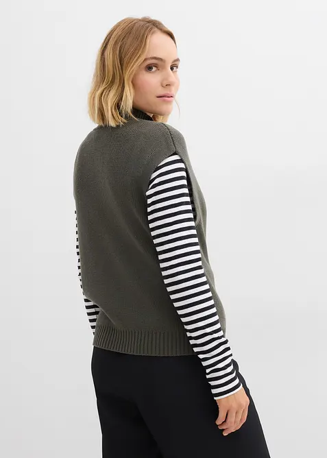 Stickad v&auml;st, bonprix