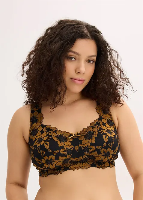 Avlastande BH utan bygel, med vadderade axelband, bonprix